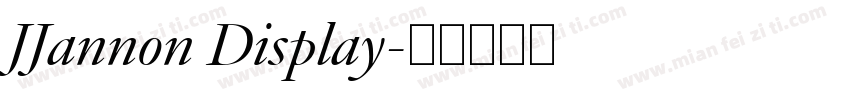 JJannon Display字体转换